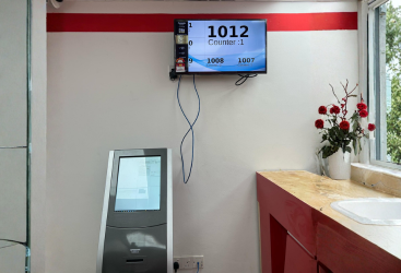Queue system installed at a manufacturing plant in Sarawak, Malaysia